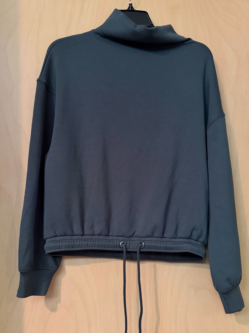NWT Lou & Grey cowl neck blue gray LS top athletics Athleisure